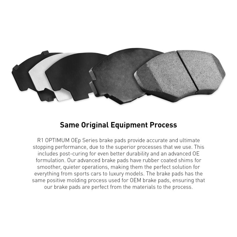 Mitsubishi Fuso Brake Pads - Rear - R1 Concepts - Optimum OE - `95-`04